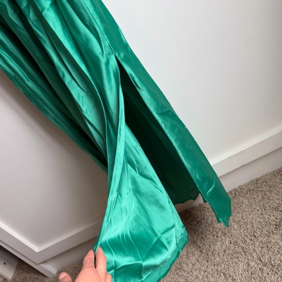 Free People Cooper Maxi Dress Lace Detail Verdis Green Sz 8 - Picture 8 of 12